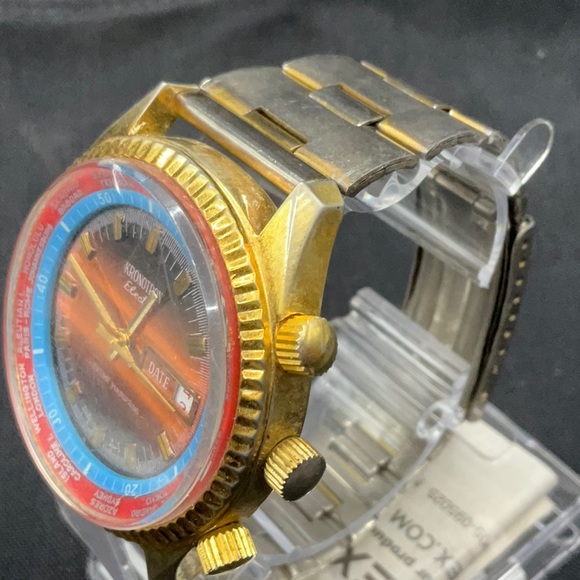 VINTAGE KRONOTRON ELECTRA CALENDAR LIFETIME MAINSPRING WINDING SWISS WATCH - Picture 2 of 7